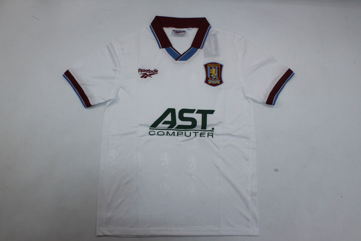 AAA Quality Aston Villa 95/96 Away White Soccer Jersey